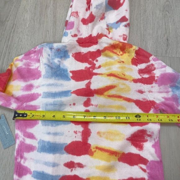 Anthropologie Electric Yoga Cardigan Womens Small Petite Tie Dye Emira Hooded - Picture 6 of 8